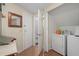Laundry room with washer, dryer, and additional storage at 15806 Adobe Dr, Hudson, FL 34667