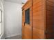 Indoor sauna with wood paneling, perfect for relaxation at 15806 Adobe Dr, Hudson, FL 34667