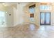 Spacious dining area with tile flooring and natural light at 2476 Silkwood Ct, Spring Hill, FL 34606