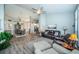 Open concept living room with a view of the dining area and kitchen at 9609 Brookdale Dr, New Port Richey, FL 34655
