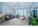 Spacious living room featuring a comfortable seating area and large windows at 9609 Brookdale Dr, New Port Richey, FL 34655