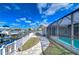 Screened-in pool and patio area at 13541 Stacey Dr, Hudson, FL 34667
