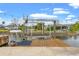 Private boat lift and dock, perfect for enjoying the water at 13822 Judy Ave, Hudson, FL 34667