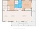 Two-story home floor plan, showing a spacious layout with multiple bedrooms, bathrooms, and a large living area at 13822 Judy Ave, Hudson, FL 34667
