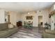 Open dining area with a round table and chairs, adjacent to the living room at 14120 Whitecap Ave, Hudson, FL 34667