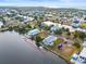 Waterfront property aerial view, showcasing house and backyard at 3340 Oleander Dr, Hernando Beach, FL 34607