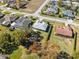 Aerial view showing home's location in a quiet residential neighborhood at 3470 Cedar Crest Loop, Spring Hill, FL 34609