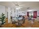 Comfortable living room with hardwood floors and a sofa at 4231 Richmere Dr # 3D, New Port Richey, FL 34652