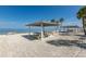 Beachfront gazebo with picnic tables and ocean views at 5102 Blue Heron Dr, New Port Richey, FL 34652