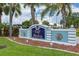 Entrance sign for Gulf Harbors, a deed-restricted community at 5102 Blue Heron Dr, New Port Richey, FL 34652