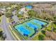 Four well-maintained tennis courts in a community setting at 7302 Melogold Cir, Land O Lakes, FL 34637