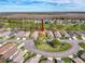 Aerial view showing home's location in a residential community at 9519 Green Needle Dr, New Port Richey, FL 34655
