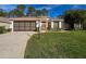 One-story house with brown garage door and green lawn at 9519 Green Needle Dr, New Port Richey, FL 34655