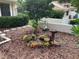 Landscaped front yard with stepping stones and mulch at 13219 Greenview Ct, Hudson, FL 34669