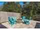 Fire pit and seating area in the backyard at 29703 69Th N St, Clearwater, FL 33761