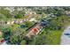 Aerial view of the property and surrounding neighborhood at 11445 Orleans Ln, Port Richey, FL 34668
