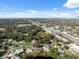 Wide aerial view showcasing the property's surroundings and nearby amenities at 6920 Medlar Dr, New Port Richey, FL 34653