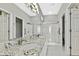 Bathroom boasts granite countertops, double sinks, and shower at 8148 Ambersweet Pl, Land O Lakes, FL 34637