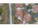 Aerial perspective of a group of villas with a shared parking area at 8350 High Point Cir # 3, Port Richey, FL 34668