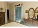 Main bedroom with access to a private patio or balcony at 9250 Alcott Way, Trinity, FL 34655