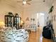 Living room with hardwood floors, two sofas and view to the foyer at 9250 Alcott Way, Trinity, FL 34655