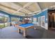 Community game room featuring two pool tables at 1005 Mizzen Ct, Tarpon Springs, FL 34689