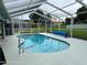 Inviting screened pool area with patio and lush landscaping at 1230 Venetia Dr, Spring Hill, FL 34608