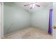 Bedroom with light green walls and a ceiling fan at 13793 Dunwoody Dr, Spring Hill, FL 34609