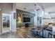 Large living room with hardwood floors and stylish decor at 13793 Dunwoody Dr, Spring Hill, FL 34609