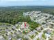 Wide aerial view showing home's location in neighborhood at 18732 Dobson Dr, Hudson, FL 34667