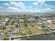 Aerial view showcasing waterfront community with many homes and canals at 4270 Paradise Cir, Hernando Beach, FL 34607