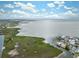 Aerial view of waterfront land with marsh and canal access at 4270 Paradise Cir, Hernando Beach, FL 34607