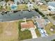 Aerial view of waterfront home and neighborhood at 4270 Paradise Cir, Hernando Beach, FL 34607