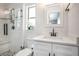 Modern bathroom with white subway tiles and updated vanity at 4602 W Hawthorne Rd, Tampa, FL 33611