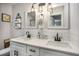 Modern bathroom with double vanity and subway tile at 4602 W Hawthorne Rd, Tampa, FL 33611