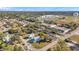 Aerial view of two new construction homes in a suburban neighborhood at 5742 Meadowlane St, New Port Richey, FL 34652