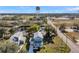 Aerial view of two newly built homes on a residential street at 5742 Meadowlane St, New Port Richey, FL 34652