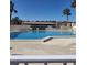 Community swimming pool with lounge chairs and palm trees at 11203 Pembridge Ct # 1, Port Richey, FL 34668