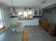 Bright kitchen featuring a view from the window, and awaiting modernization and personal touches at 13618 Stacey Dr, Hudson, FL 34667
