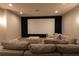 Spacious home theater with sectional sofa and large projection screen at 18025 Nimick Rd, Weeki Wachee, FL 34614