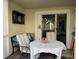 Outdoor patio with table, chairs, and dartboard at 21103 Patio View Ct # 3105, Lutz, FL 33558