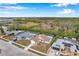 Aerial view of house with pool, showcasing neighborhood and surrounding landscape at 2643 Narcissus Dr, Holiday, FL 34691