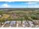 Aerial view showcasing a house with a pool and its surroundings at 2643 Narcissus Dr, Holiday, FL 34691