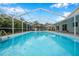 Inviting screened pool with ample deck space at 2643 Narcissus Dr, Holiday, FL 34691