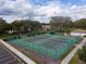 Community tennis courts with green fencing and surrounding landscape at 4912 Enfield Ct, New Port Richey, FL 34655