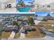Aerial view showing a single-Gathering home with a pool and large backyard at 5948 Lyon Rd, Spring Hill, FL 34606