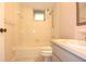 Clean bathroom with shower/tub and vanity at 7714 Jasmine Blvd, Port Richey, FL 34668