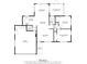 Floor plan showing a 967 sq ft house with 2 bedrooms, 2 baths, living room, kitchen and garage at 7714 Jasmine Blvd, Port Richey, FL 34668