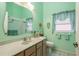 Light and bright bathroom with single vanity and shower/tub combo at 9639 Conservation Dr, New Port Richey, FL 34655