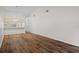 Dining room with vaulted ceiling and wood-look flooring at 1355 Powderpuff Dr # 908, Dunedin, FL 34698